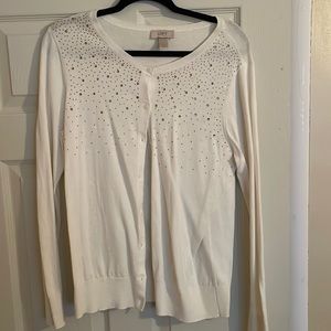 Loft cardigan in white